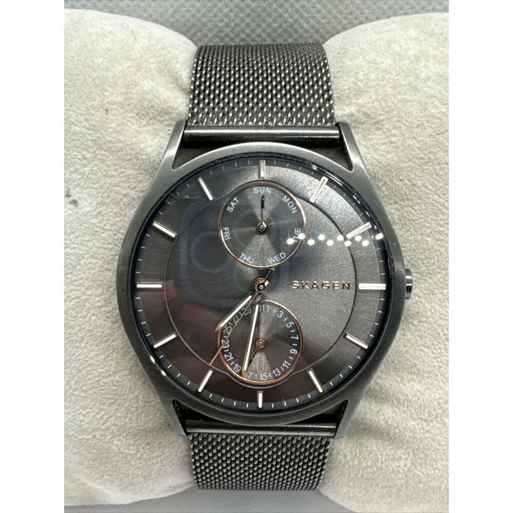 Skagen Holst SKW6180 Women's Charcoal Steel Mesh Analog Dial Quartz Watch AEA273